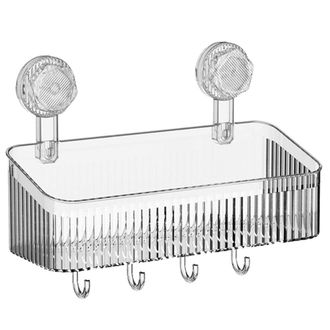 OEM Estante De Ba&ntilde;o Con Ventosa - Transparente Grande
