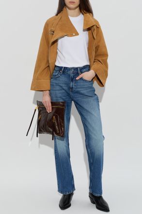 AllSaints Rhodes Suede Jacket, Womens, Brown