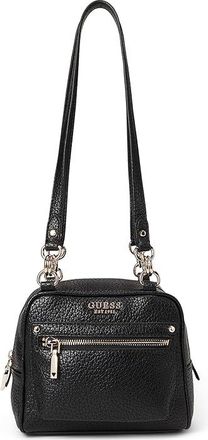 Guess Marsha Box Satchel Satchel Womens Handbags Black, Polyester