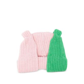 Charles Jeffrey Loverboy 062130205 Ribbed Knit Beanie - Pink