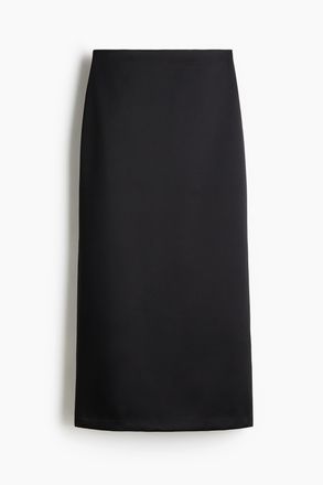 H&M Langer Bleistiftjupe - Schwarz