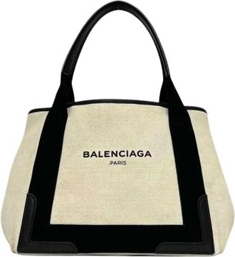 Balenciaga Pre-owned Vintage Tote Bag - Dames - Vintage Shopper - Beige - ONE Size - Leer - Vintage