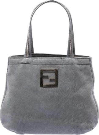 Fendi Pre-owned Vintage Tote Bag - Dames - Vintage Handtas - Grijs - ONE Size - Leer - Vintage