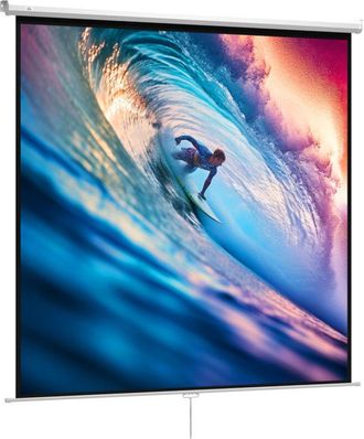 HOMCOM Telo per Proiettore 120 Formato 1:1 Angolo 160&deg; a Parete o Soffitto - Homcom