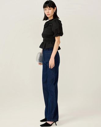 Omnes Womens Noemi Top in Black - Size: 18