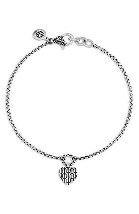 John Hardy Silver Heart Charm Bracelet at Nordstrom Rack, Size Medium