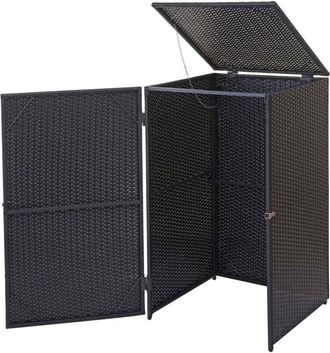 Hhg Hhg - Nunca Usado] Cubo De Basura 254, Cubo De Basura Cubo De Basura, Polirrat&aacute;n 120l, Negro