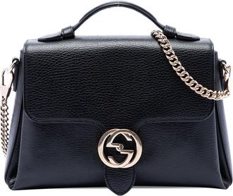 Gucci Pre-owned Gucci Small Dollar Calf Interlocking G Satchel Ladies UA3M2SUC5LFW5W41