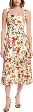 Julia Jordan Linen-Blend Sleeveless Midi Dress