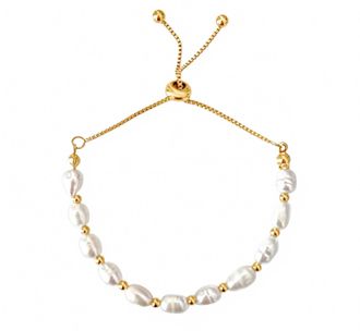 Ellie Vail Womens Hayden Pearl Bracelet In White