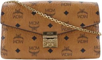 MCM Tweedehands leren schoudertassen - Dames - Vintage Schoudertas - Bruin - ONE Size - Leer - Vintage