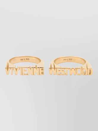 Vivienne Westwood essex duo rings polished engraved design