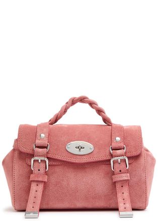 Mulberry Mini Alexa Suede top Handle bag - Pink - One Size