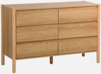 Sweeek Comò decorazione legno 6 cassetti