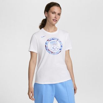 Nike Team USA Essential Nike Womens T-Shirt in White | FN0870-100