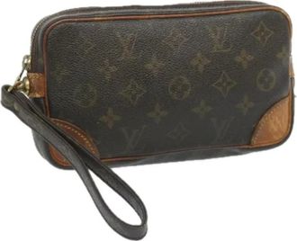 Louis Vuitton Pre-owned Canvas clutches - Dames - Vintage Clutch - Bruin - ONE Size - Leer - Vintage