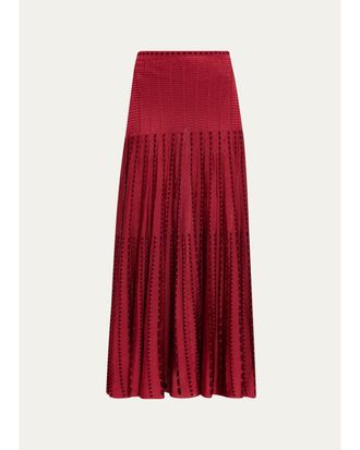 Ulla Johnson Lilah Eyelet Degrade Midi Skirt