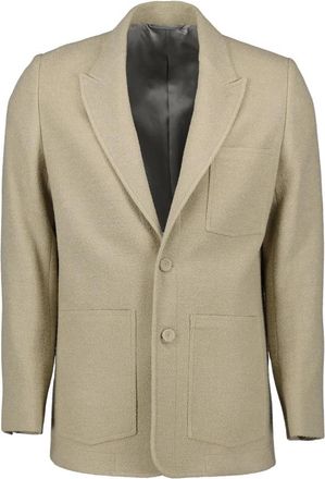Dior Wollen blazer met piek revers - Heren - Blazers - Beige - S - Wol - Jassen
