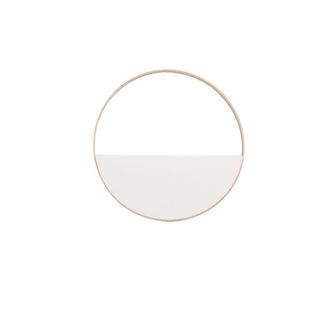 Luce-Ambiente-Design Round Alba LED Ceiling Light with Gold and White Metal Structure, CCT, &oslash; 35cm