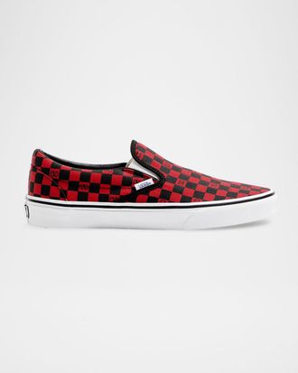 Valentino Garavani x Vans Men & apos;s VLogo Checkerboard Classic Slip-On Sneakers