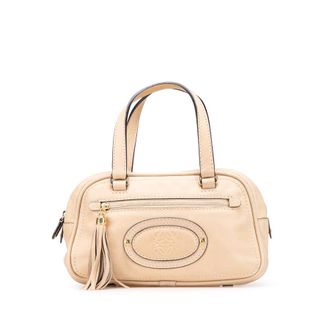 Loewe Pre-owned Loewe Mini Anagram Leather Tassel Handbag Ladies 340710