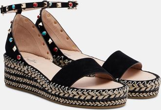 Valentino Garavani Rockstud suede espadrille sandals