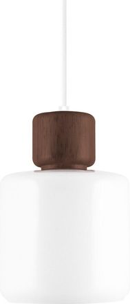 Globen Lighting Pendellampe Dot ø 15/ H 23 cm - Weiss/Nussbaum