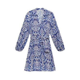 Maliparmi Short Dresses, female, Blue, Size: 2XL Dreamscape Ikat Dress