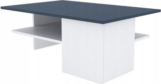 OEM Mesa De Centro 90x60x33,5 Cm Para Sal&oacute;n, Color Blanco Grafito
