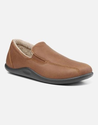 Hotter Mens Relax Mens Warm Lined Slippers - Brown - Size: 12