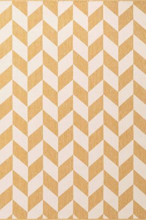 Ted Baker Terrick Reversible Indoor Outdoor Rug Chevron Design in Yellow | Size: 160 cm x 230 cm