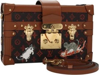 Louis Vuitton Tweedehands Canvas Louis Vuitton tassen - Dames - Vintage Schoudertas - Bruin - ONE Size - Vintage