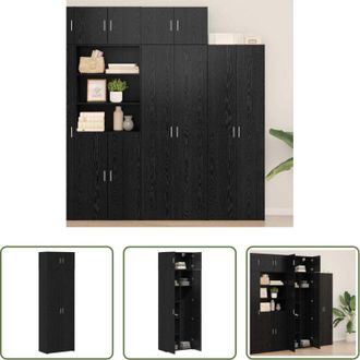 vidaXL vidaXL Armadio moderno - Armadio 3 pcs Rovere Nero