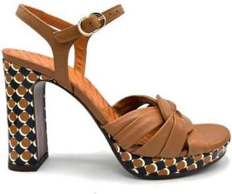 Chie Mihara Cabeit Platform Sandal - Dames - Sandalen met hakken - Bruin - 39 EU - Leer - Schoenen