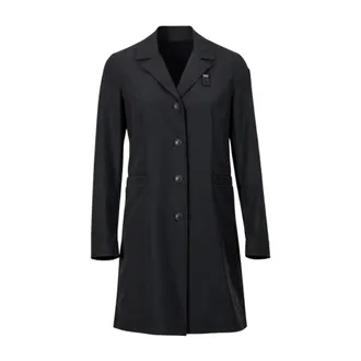Blauer Single-Breasted Coats, female, Black, Size: L Long Gabardine Parka