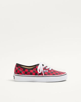 Valentino Garavani Sneaker Low-Top Valentino Garavani And Vans In Tessuto Con Stampa VLogo Checkerboard Donna ROUGE PUR/NERO 36.5