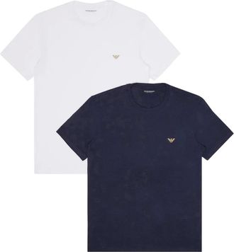 Emporio Armani Camiseta de cuello redondo entallada (pack de 2) - Tops - Hombre - Multicolor - XL