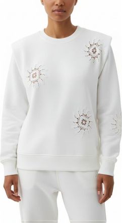 Scalpers Padded Sun Crochet Sweater in Offwhite at Nordstrom, Size X-Large Eu