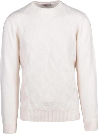 Herno Pullover Girocollo - Heren - Ronde hals truien - Wit - 2XL - Kasjmier - Truien & Vesten
