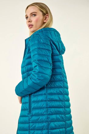 Roman Quilted Longline Puffer Coat