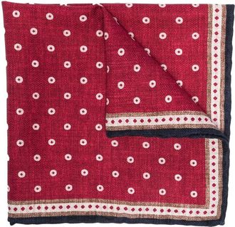Brunello Cucinelli reversible silk pocket square - men - Silk - One Size - Red