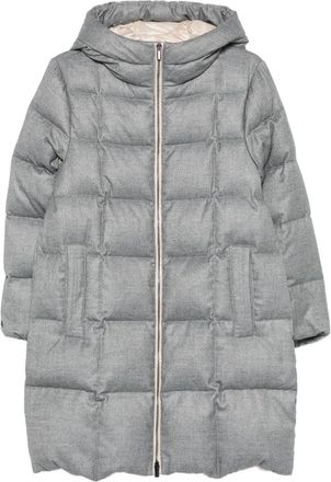 PESERICO Cappotto trapuntato con cappuccio - Grigio