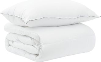 vidaXL Juego De Edred&oacute;n 2 Uds. 135 X 200 Cm Invierno Bamb&uacute; Blanco Vidaxl