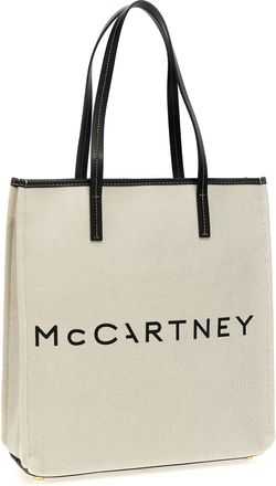 Stella McCartney Logo Canvas Tote Bag - Cream