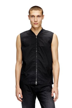 Diesel Sleeveless technical Jogg Jeans vest - T-Shirts - Unisex - Black