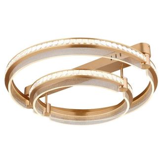 Netlighting Blondie Twin Ring Semi Ceiling Light Gold 2x LED Dimmable 2700-6000K