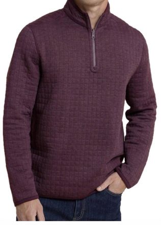 Southern Tide Fairwood Reversible Quarter Zip In Merlot