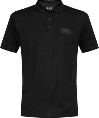 Emporio Armani Button Logo Polo - Heren - Polos - Zwart - XL - Polyester - Tops
