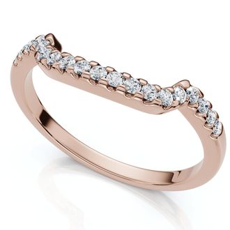 Pompeii3 Diamond Insert Wedding Guard Band 14k Gold or Palatinum Lab Grown EF/VS