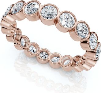 Pompeii3 2Ct Bezel Set Diamond Eternity Wedding Ring 14k Gold of Platinum Lab Grown